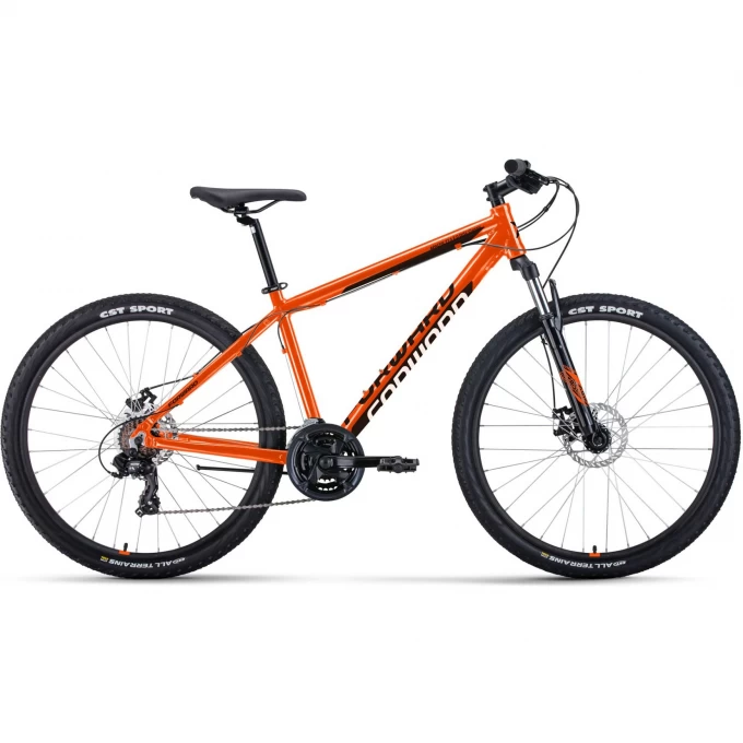 Велосипед FORWARD APACHE 27,5 2.0 D CLASSIC (27,5" 21 ск. рост. 15") 2022, оранжевый/черный RBK22FW27931