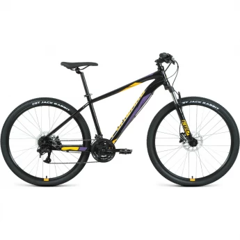 Велосипед FORWARD APACHE 27,5 3.2 HD (2022) черный/оранжевый с рамой 21"