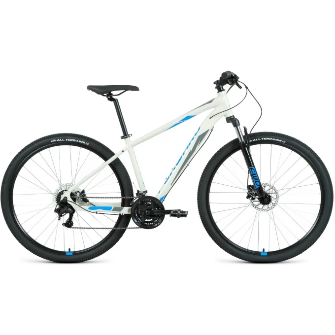 Велосипед FORWARD APACHE 29 3.2 HD, рама 19", 2022, серый/синий RBK22FW29480 Велосипед FORWARD APACHE 29 3.2 HD, рама 19", 2022, серый/синий RBK22FW29480