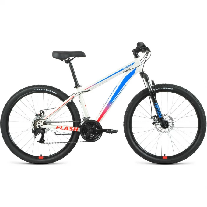 Велосипед FORWARD FLASH 26 2.2 D (2022) белый/голубой с рамой 15" RBK22FW26672 Велосипед FORWARD FLASH 26 2.2 D (2022) белый/голубой с рамой 15" RBK22FW26672