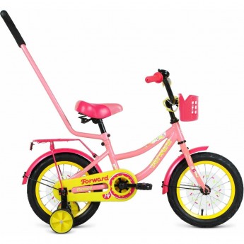 Велосипед FORWARD FUNKY 14 (2020) коралловый/фиолетовый Велосипед FORWARD FUNKY 14 (2020) коралловый/фиолетовый