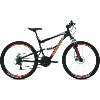Велосипед FORWARD RAPTOR 27,5 2.0 D, рама 18", 2022, черный/красный