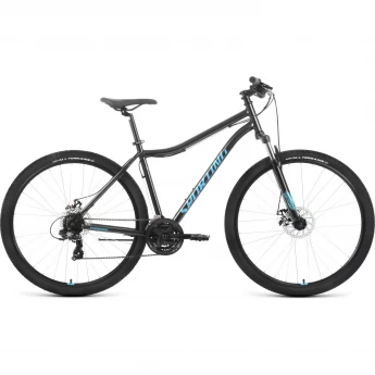 Велосипед FORWARD SPORTING 29 2.0 D, рама 19", 2022, черный/бирюзовый