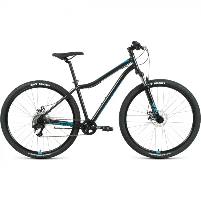 Велосипед FORWARD SPORTING 29 2.2 disc (2021) черный/бирюзовый с рамой 19" 75488 CHERNYII/BIRYUZOVYII 19 Велосипед FORWARD SPORTING 29 2.2 disc (2021) черный/бирюзовый с рамой 19" 75488 CHERNYII/BIRYUZOVYII 19